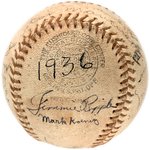 1936 NEW YORK GIANTS TEAM SIGNED BASEBALL.