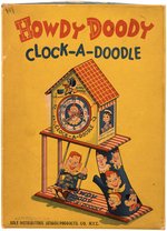 "HOWDY DOODY CLOCK-A-DOODLE" RARE BOXED WIND-UP TOY.