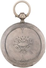 UNITED STATES WATCH CO. 7 JEWELS COIN SILVER HUNTER CASE POCKET WATCH.