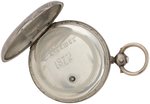 UNITED STATES WATCH CO. 7 JEWELS COIN SILVER HUNTER CASE POCKET WATCH.