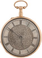 CASPAR KAUFMANN QUARTER HOUR REPEATER 18K GOLD KEY WOUND POCKET WATCH.