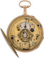 CASPAR KAUFMANN QUARTER HOUR REPEATER 18K GOLD KEY WOUND POCKET WATCH.