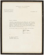 POLIO VACCINE DEVELOPER JONAS SALK SIGNED LETTER.