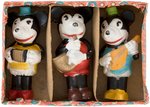MICKEY & MINNIE MOUSE BOXED MUSICIAN BISQUE SET.
