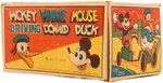 "MICKEY MINNIE MOUSE DRIVING DONALD DUCK" EXTREMELY RARE BOXED CELLULOID WIND-UP.