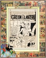 PAUL REINMAN GOLDEN AGE "GREEN LANTERN" COMIC PAGE ORIGINAL ART CUSTOM FRAMED DISPLAY.