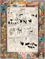 CURT SWAN "SUPERMAN" #137 COMIC BOOK PAGE ORIGINAL ART CUSTOM FRAMED DISPLAY.