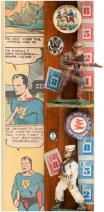 SUPERMAN WORLD WAR II "SALVAGE SPEEDS VICTORY" HOMEFRONT POSTER CUSTOM FRAMED DISPLAY.