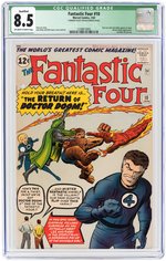 THE FANTASTIC FOUR #10 JANUARY 1963 CGC 8.5 VF+ QUALIFIED FILE COPY.