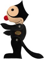 "FELIX" THE CAT STANDING/MOVABLE WOODEN FIGURE.