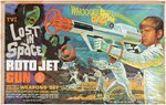 RARE "LOST IN SPACE ROTO JET GUN ROTO-SOUND WEAPONS SET" FACTORY-SEALED BOX.