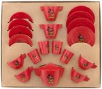 "MICKEY MOUSE TEA PARTY SET" RARE BOXED BEETLEWARE DISH SET.