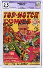 "TOP-NOTCH COMICS" #2 JANUARY 1940 CGC RESTORED 2.5 SLIGHT (C-1) GOOD+.