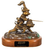 BILL JUSTICE CHIP AND DALE "DRAGON AROUND" LIMITED EDITION BRONZE SCULPTURE.