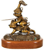 BILL JUSTICE CHIP AND DALE "DRAGON AROUND" LIMITED EDITION BRONZE SCULPTURE.