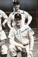 BROOKLYN DODGERS AFFILIATE NEWPORT NEWS DODGERS SIGNED  PHOTO  WITH CHUCK CONNORS.