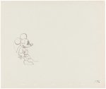 MICKEY MOUSE & GOOFY "BOAT BUILDERS" PRODUCTION DRAWING ORIGINAL ART TRIO.