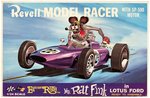 ED "BIG DADDY" ROTH'S "MR. RAT FINK IN LOTUS FORD" FACTORY-SEALED BOXED MODEL RACER KIT.