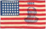 BENJAMIN HARRISON 1892 PORTRAIT FLAG.