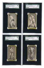 1910 RED SUN CIGARETTES T226 "PUGILISTIC SUBJECTS" SGC GRADED LOT (RICARD MERKIN COLLECTION).