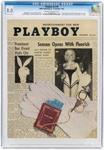 "PLAYBOY" VOL. 2 #9 SEPTEMBER 1955 CGC 8.0 VF.