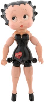 "BETTY BOOP" JOINTED WOOD & COMPOSITION DOLL (BLACK DRESS VARIETY).
