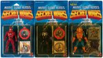 SECRET WARS AMERICAN ISSUE SET OF 6 CARDED AND 8 LOOSE FIGURES.