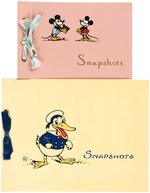 MICKEY & MINNIE MOUSE/EARLY LONG-BILLED DONALD DUCK BOXED "SNAPSHOTS" ALBUM PAIR.