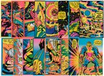 MARVEL COMICS PSYCHEDELIC GREETING CARD SET.