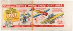 KELLOGG'S "HOWIE WING FREE GIFT SALE" SIGN & AIRCRAFT CARRIER LEXINGTON PROTOTYPE ORIGINAL ART PAIR.