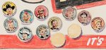 "TV BEANIE - TELEVISION STARS BUTTONS" SIGN PROTOTYPE ORIGINAL ART.