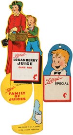 LIBBY'S JUICE "GASOLINE ALLEY" & SMITTY 1936 ADVERTISING LOT.