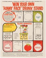 "FUNNY FACE FUN BOOK" & DRINK STAND CONTEST PAPER.