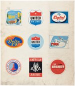 AIRLINES LUGGAGE DECALS ORIGINAL ART.