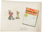 KELLOGG'S "VIKING SHIP" PREMIUM PROTOTYPE ORIGINAL ART LOT.