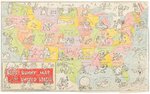 "BUGS BUNNY MAP OF THE UNITED STATES" PREMIUM ORIGINAL ART.