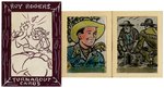 ROY ROGERS PROTOTYPE TRADING CARDS ORIGINAL ART TRIO.