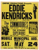 EDDIE KENDRICKS & THE COMMODORES 1975 BOXING STYLE CONCERT POSTER.