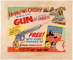 "HOPALONG CASSIDY RUBBER BAND GUN AND WESTERN TARGETS" PREMIUM PROTOTYPE SIGNS ORIGINAL ART PAIR.