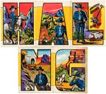 HOPALONG CASSIDY PROTOTYPE TRADING CARDS ORIGINAL ART.