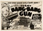 QUAKER "PUFFED RICE SPARKIES - BANG-BANG GUN" PREMIUM PROTOTYPE ORIGINAL ART LOT.