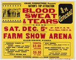 BLOOD, SWEAT & TEARS 1970 CONCERT POSTER.