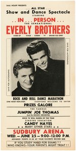 THE EVERLY BROTHERS 1958 CONCERT HANDBILL.