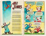 "CIRCUS COMICS" PROTOTYPE COMIC BOOK ORIGINAL ART.