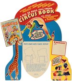 "POST'S CEREAL 3 RING CIRCUS" PREMIUM BOOK CEREAL BOX DISPLAY TOPPER.