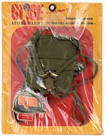 "GI JOE ACTION SOLDIER/MARINE - DUFFEL, SMALL ARMS, PARACHUTE" ACCESSORY PACK TRIO.