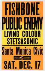 FISHBONE & PUBLIC ENEMY CONCERT POSTER.