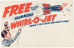 "HUMMING WHIRL-O-JET" PREMIUM & ADVERTISING SIGN.