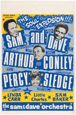 "THE SOUL EXPLOSION!!!" 1967 CONCERT TOUR BLANK POSTER FEATURING SAM AND DAVE & PERCY SLEDGE.