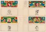 "FAVORITE COMICS PLAY MONEY" PREMIUM BOOKLETS PROTOTYPES WITH DICK TRACY, ORPHAN ANNIE & OTHERS.